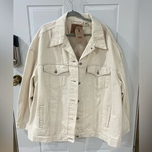 Levi White Jean Jacket Size 3x